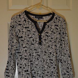 Jones New York Signature Black/white blouse